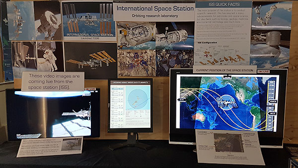 ISS information display with live data