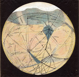Percival Lowell's incorrect drawing of Mars canals