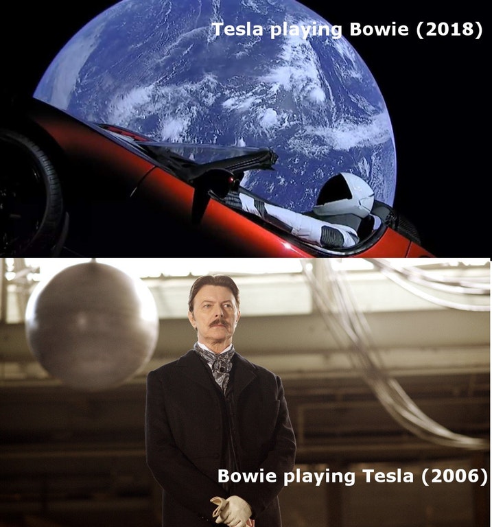 Tesla playing Bowie